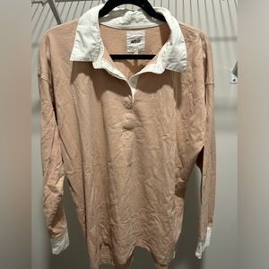 Aerie Oversized Long Sleeve Polo